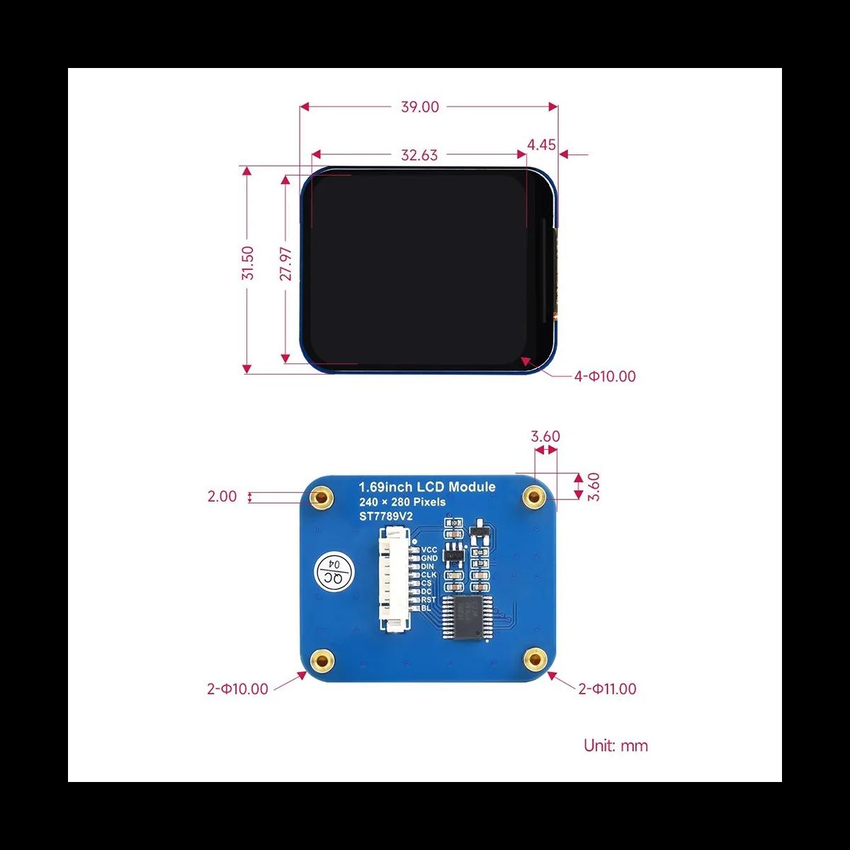   1.69 ġ IPS ÷ ÷ LCD 240X280 ػ SPI ̽, Ƶ̳ STM32  262K ÷ ũ